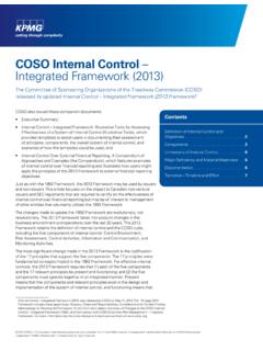 COSO Internal Control Integrated Framework …