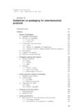 Annex 9 Guidelines on packaging for pharmaceutical …