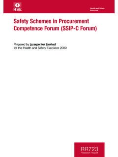 Safety Schemes in Procurement Competence Forum (SSIP-C …