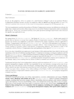 WAIVER AND RELEASE OF LIABILITY AGREEMENT