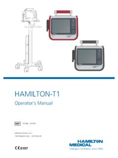 HAMILTON-T1 Operator's Manual v2.2 - Hamilton Medical