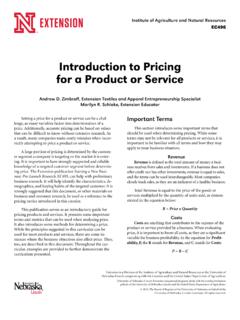 Introduction to Pricing for a Product or Service