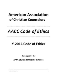 The AACC Christian Counseling Code of Ethics - …