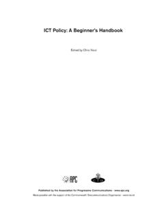 ICT Policy: A Beginner’s Handbook