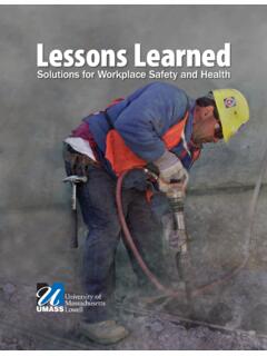 Lessons Learned Solutions for Workplace Safety and Health