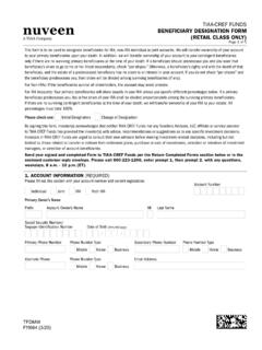 F11664 - TIAA-CREF Funds Beneficiary Designation Form ...
