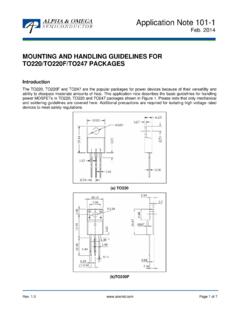 MOUNTING AND HANDLING GUIDELINES FOR …
