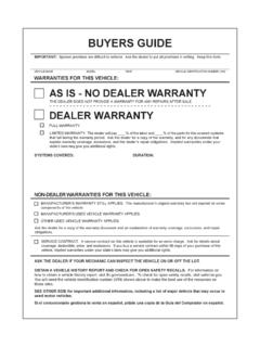Used Car Buyers Guides - English