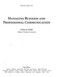 MANAGING BUSINESS AND PROFESSIONAL …