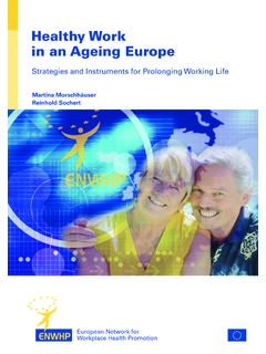 Healthy Work in an Ageing Europe - Ageingatwork