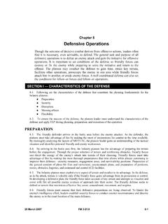 Chapter 8 Defensive Operations - United States Marine Corps