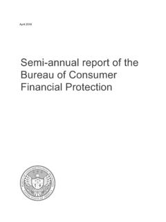 Semi-annual report of the Bureau of Consumer Financial ...
