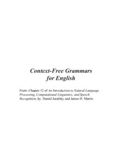 Context-Free Grammars for English