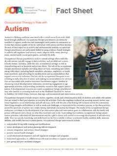 Occupational Therapy’s Role with Autism