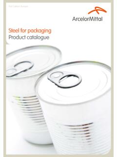 Steel for packaging Product catalogue