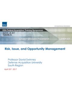 Risk, Issue, and Opportunity Management - GSA
