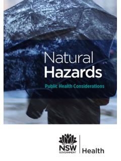 Natural Hazards - health.nsw.gov.au