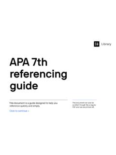 APA 7th referencing guide - University of Technology Sydney
