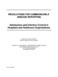 Regulations for Communicable Disease Reporting