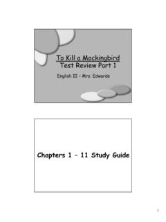 To Kill a Mockingbird Test Review on PPT