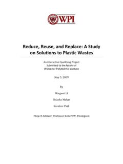 Reduce, Reuse, and Replace: A Study on Solutions to ...