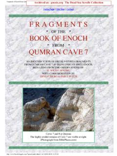 Fragments of Enoch from Qumran cave 7 - Gnosis