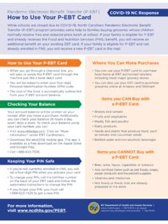 How to Use Your P-EBT Card - NC