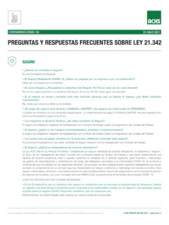 PREGUNTAS Y RESPUESTAS FRECUENTES SOBRE LEY 21