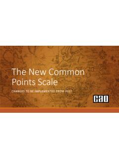 The new common points scale - Central …