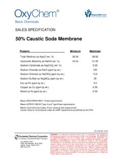 50% Caustic Soda Membrane - Occidental Petroleum