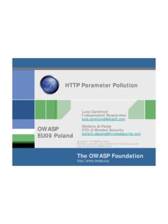 HTTP Parameter Pollution - OWASP