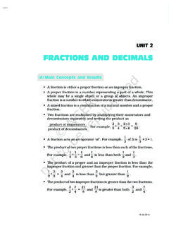 FRACTIONS AND DECIMALS - National Council of Educational ...