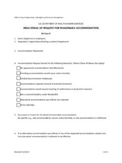 Denial of Request for Reasonable Accommodation form