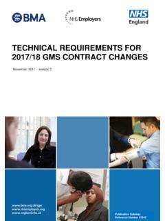 TECHNICAL REQUIREMENTS FOR 2017/18 GMS CONTRACT CHANGES