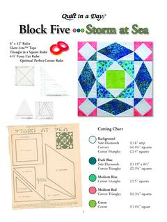 Block Five Storm at Sea - Quilt in a Day