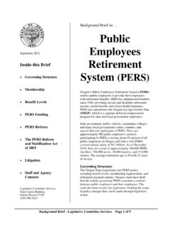 Inside this Brief Retirement System (PERS)