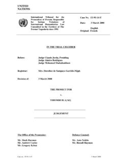 UNITED NATIONS - International Criminal Tribunal for the ...