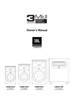 Owner's Manual - JBL
