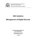 Management of Digital Records - State Records Office of ...