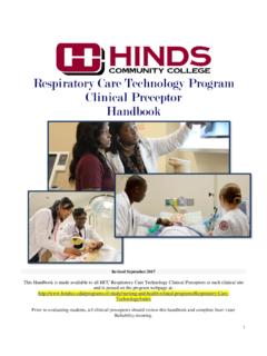 Respiratory Care Technology Program Clinical Preceptor ...