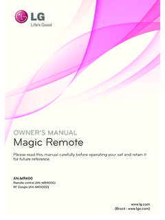 OWNER’S MANUAL Magic Remote - LG USA