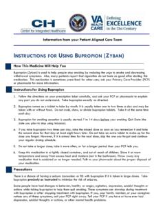 INSTRUCTIONS FOR USING BUPROPION (ZYBAN)
