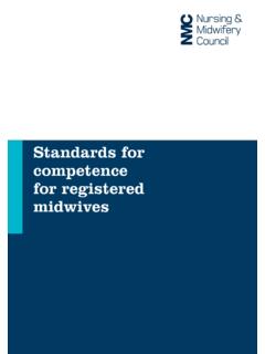 Standards of competence for registered midwives
