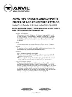 ANVIL PIPE HANGERS AND SUPPORTS PRICE LIST AND …