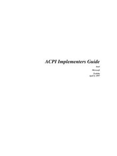 ACPI Implementers Guide - Baldwin