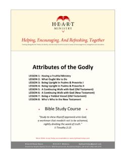 Attributes of the Godly - 1611 King James Bible