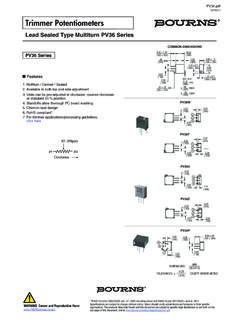 Trimmer Potentiometers - Bourns