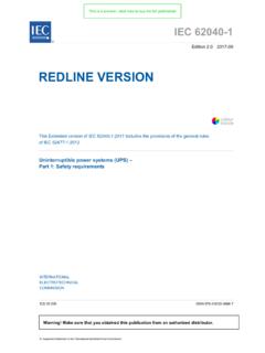 REDLINE VERSION - International Electrotechnical Commission