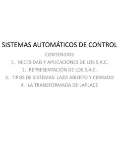 SISTEMAS AUTOMATICOS DE CONTROL
