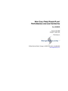 Coal-Fired Performance and Cost